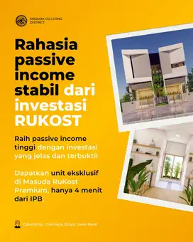 Kost Rasa Apartemen 10 Kamar Investasi No Inflasi Dekat IPB