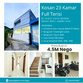 Kosan Dipusat Kota Bogor Dekat Mall Jambu Dua Full Terisi, SHM dan IMB