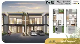 RUMAH DIJUAL PIK 2 CLUSTER OKINAWA UKURAN 8X18 2 LANTAI BISA CICILAN