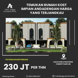 DIJUAL RUMAH KOST PREMIUM HARGA EKONOMIS DEKAT KAMPUS UB, UIN, UM