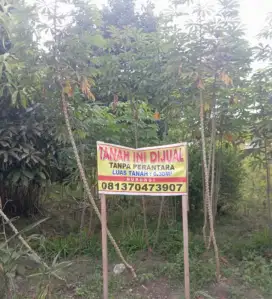 Dijual tanah 630 m2  SHM
