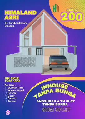 Rumah baru belakang Polsek Sukodono SHM split
