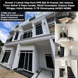 Rumah Siap Huni KPR BSI Di KramatJati Jaktim Dekat Jl Raya Condet RSUD