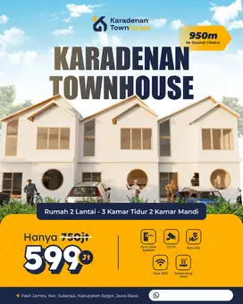 Jual Cepat Rumah 2 Lantai Dekat Stasiun Cilebut Bogor