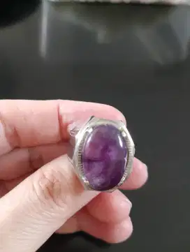 Cincin akik batu kecubung asli kalimantan