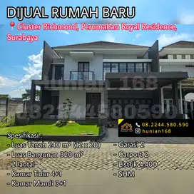 RUMAH BARU Cluster Richmond Perumahan Royal Residence Wiyung Surabaya