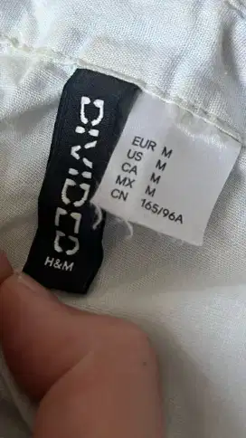 KEMEJA BIRU MUDA POLOS H&M ORIGINAL