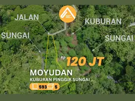Tanah Untuk Kuburan Pinggir Sungai Moyudan