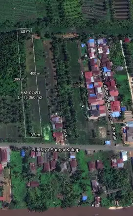 Tanah Tepi Jl.Sungai kakap 40x400