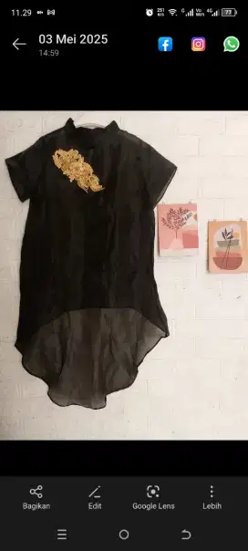 Atasan Organza mewah