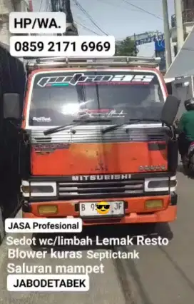 SEDOT WC-BUANG PUING-ATASI MAMPET-LEMAK RESTO-BLOWER KURAS SEPITENG