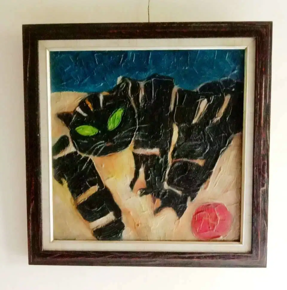 Lukisan kucing Popo Iskandar '87.