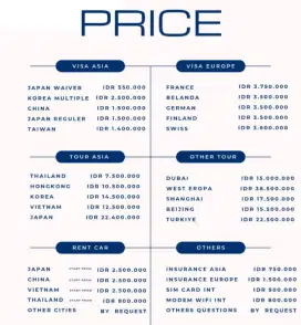 Jasa pembuatan visa dan paket Tour