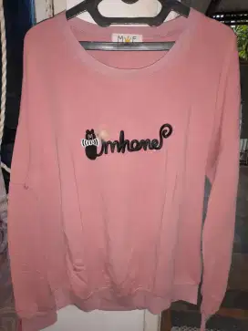 Baju sweater peach