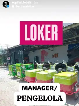 LOKER MANAGER/PENGELOLA