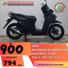 HONDA BEAT DELUXE SMARTKEY TAHUN 2024 SIAP PAKAI, MESIN HALUS