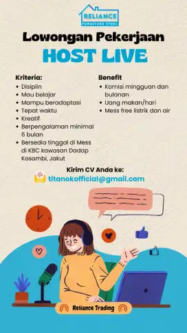LOKER HOST LIVE FULL FIME