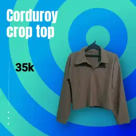 BAJU CORDUROY CROP TOP