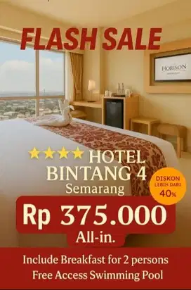 Disewakan MURAH Kamar Horison Ultima Hotel, Semarang
