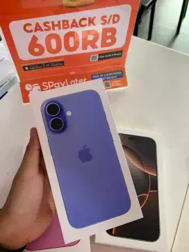 (Kredit syarat KTP saja) iPhone 16 128GB Garansi resmi iBox