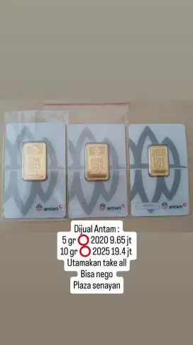 Emas Antam 5 gram dan 10 gram