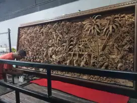 Relief ukir jati 3D