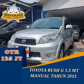 TOYOTA RUSH G 1.5 MT MANUAL 1500 CC BENSIN TAHUN 2013
