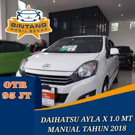 DAIHATSU AYLA X 1.0 MT MANUAL 1000 CC BENSIN TAHUN 2018