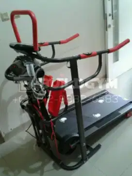 Alat fitnes treadmill manual 6 fungsi m