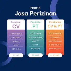 Pendirian PT / Pendirian CV / Perubahan Badan Usaha / Akta Notaris
