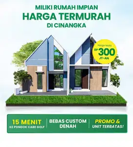 rumah 1 lantai 300 jutaan diselatan jakarta strategis dekat akses tol