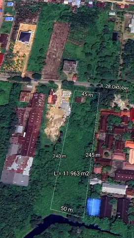 Tanah Tepi Jalan 28 Oktober L45xP240