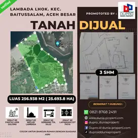 Tanah 25.693 m² SHM Dekat Gerbang Tol Kaju - Lambada Lhok, Ada 3 SHM