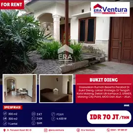 Disewakan Rumah Beserta Perabot Di Bukit Dieng, Dekat MOG
