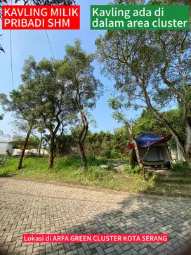 Di jual Tanah Kavling milik pribadi di pusat kota serang