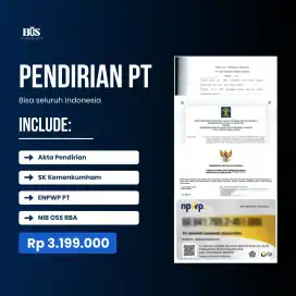 Pendirian PT / NIB / OSS / NPWP / Akta Notaris / Izin Usaha
