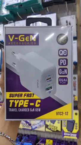 TRAVEL CHARGER SUPER FAST TYPE-C V-GEN VTC2-12
