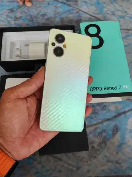 Oppo reno 8z 5G 8/256 gold mulus 99% fullset ori garansi resmi