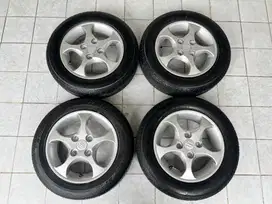 Velg Suzuki Enkei ring 13 pcd 4x100 ex Karimun Sirion Ayla Agya bonus