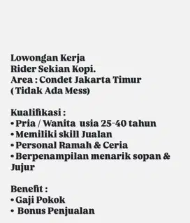 Penjual Kopi Keliling Area Condet