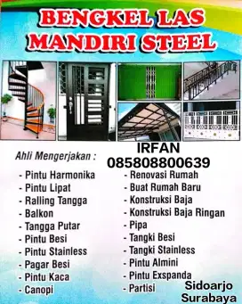 Pembangunan atau pembuatan rumah baru dan bermacam teknik las steel