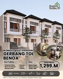 RUMAH INDENT STRATEGIS DI PUSAT KOTA DEKAT DENGAN TOL BENOA‼️
