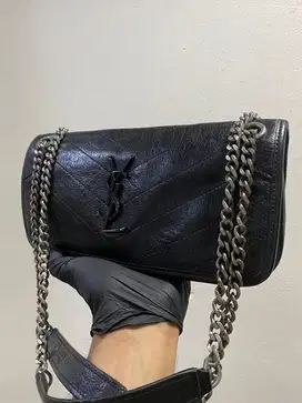 Mini slingbag ysl black leather unik harga net