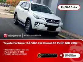 [ LOW KM 34RB ] Toyota Fortuner 2.4 VRZ 4x2 Diesel AT Putih 2016/2017