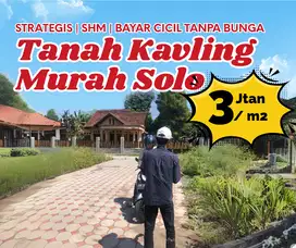 Tanah SHM Solo Deket UMS Luas 95 m2 Bayar Cicil Tanpa Bunga