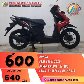 HONDA BEAT CBS FI TAHUN 2020 FREE SERVIS, FREE OLI, BODY MULUS