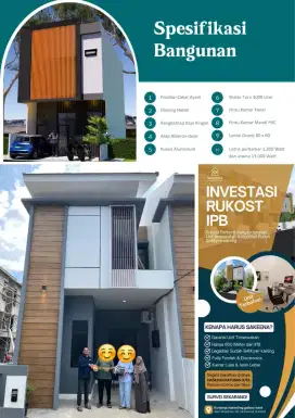 Investasi untung Rumah Kost Sakeena dekat kampus IPB jaminan tersewkan
