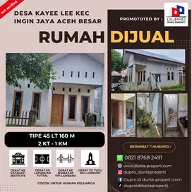 Rumah Tipe 45 di Desa Kayee Lee, Aceh Besar – 2 KT -1 KM