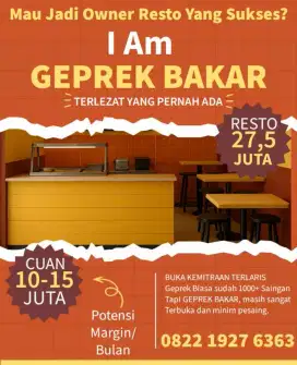 Franchise waralaba dan peluang usaha I Am Geprek Bakar Terlaris