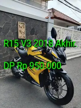 R15 V3 2018 Akhir. Pajak ON. Standar. Mulus. Ban OK. Cash/Kredit/TT